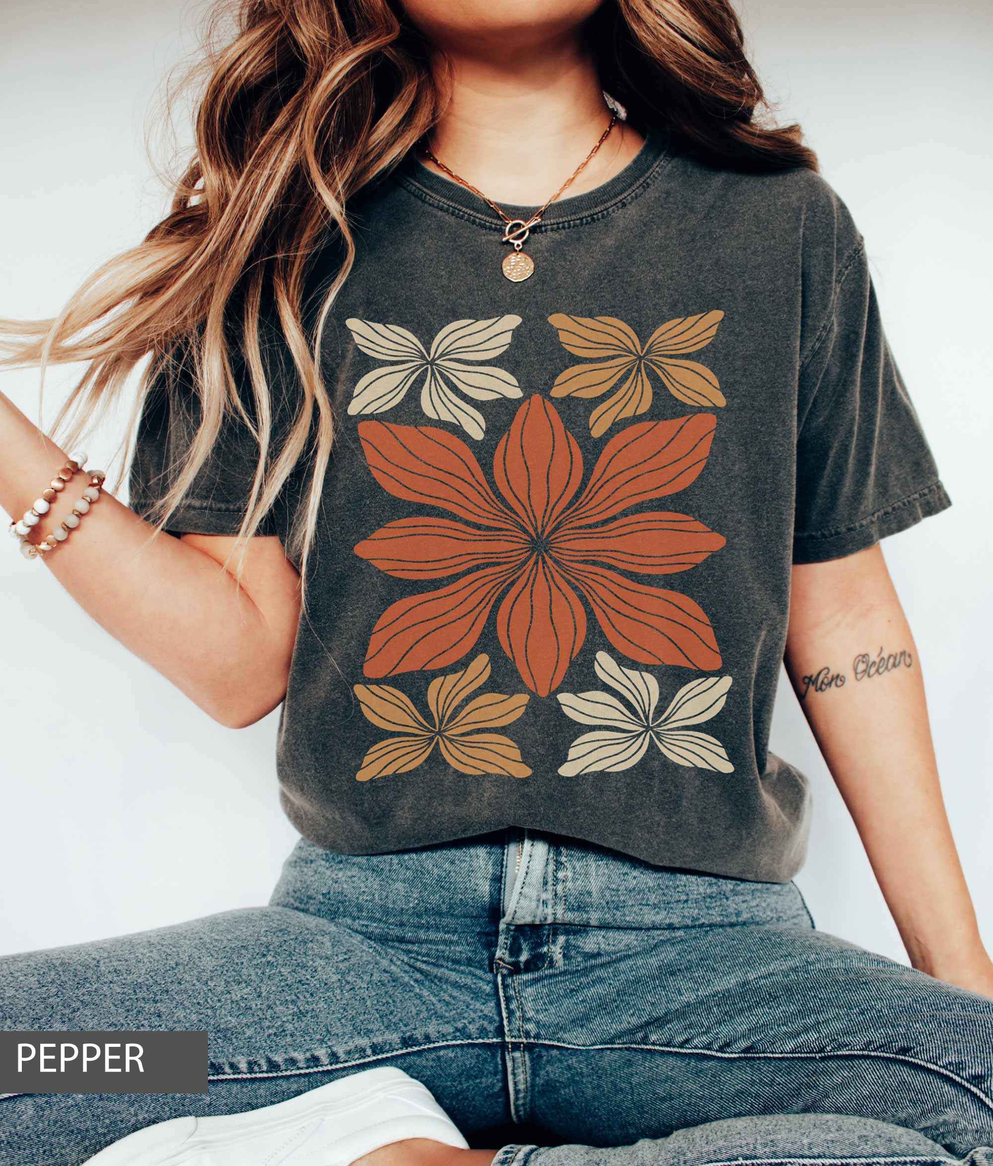 TShirt Unisex Vintage Boho Feel Good Design Tee 