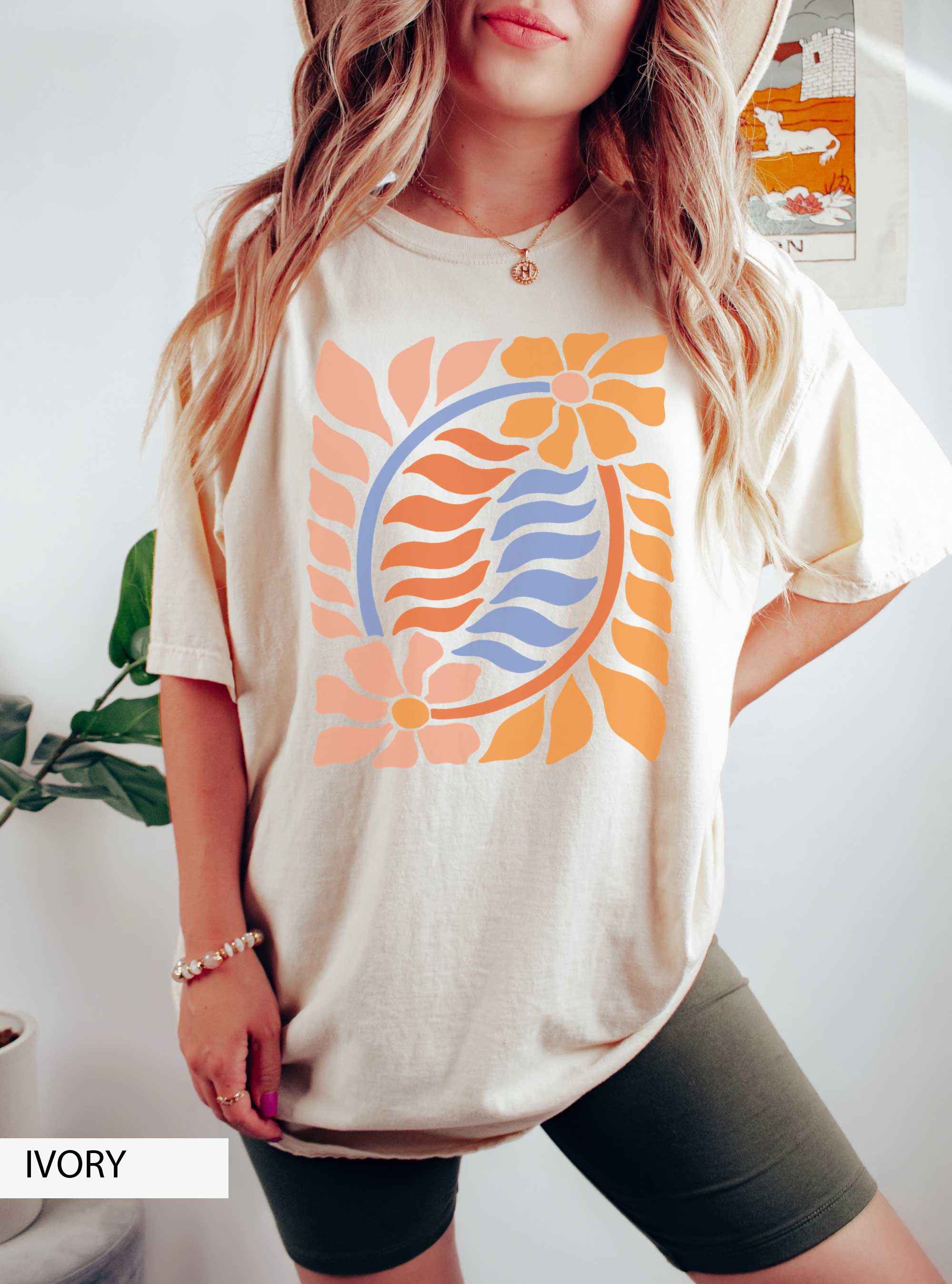 TShirt Unisex Vintage Boho Feel Good Design Tee 