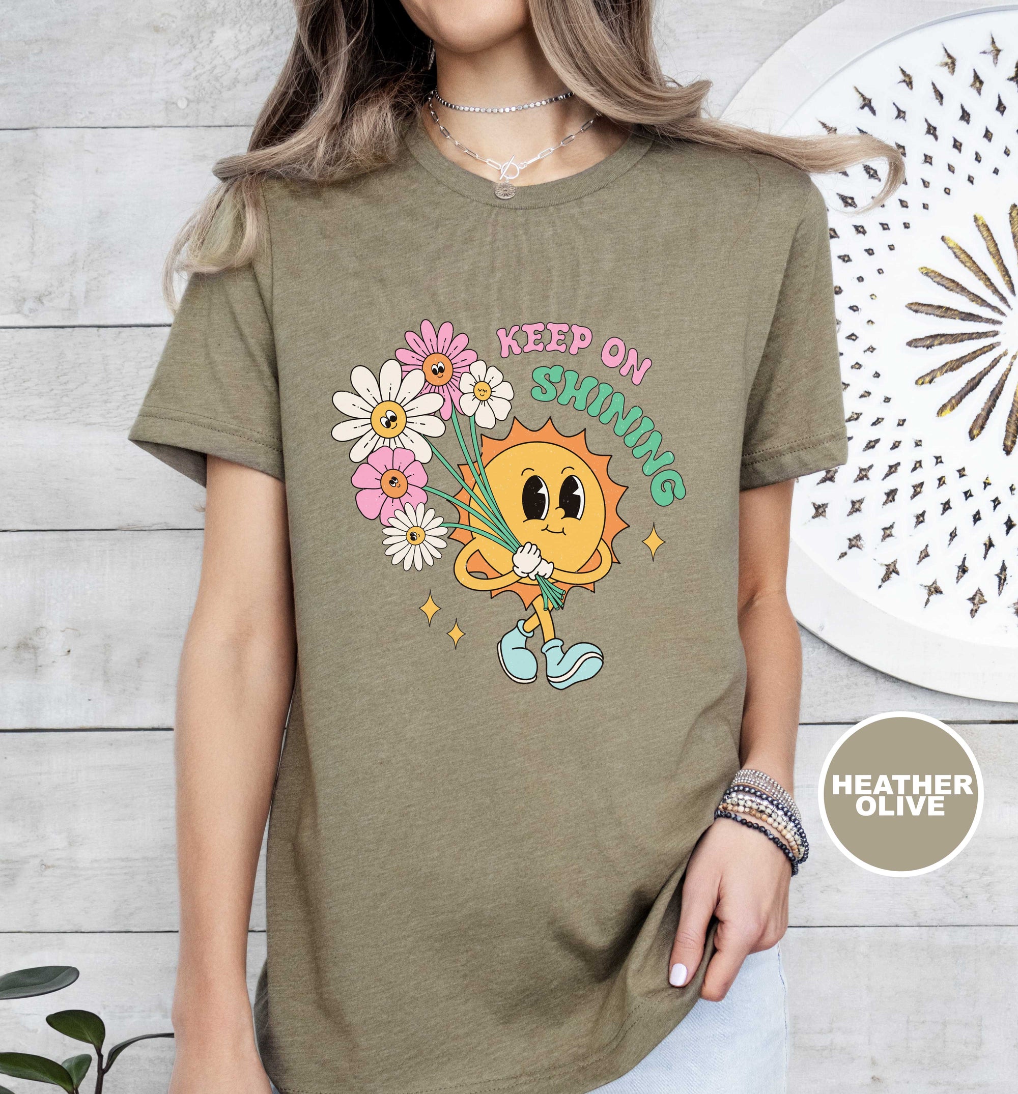 TShirt Unisex Vintage Boho Feel Good Design Tee 