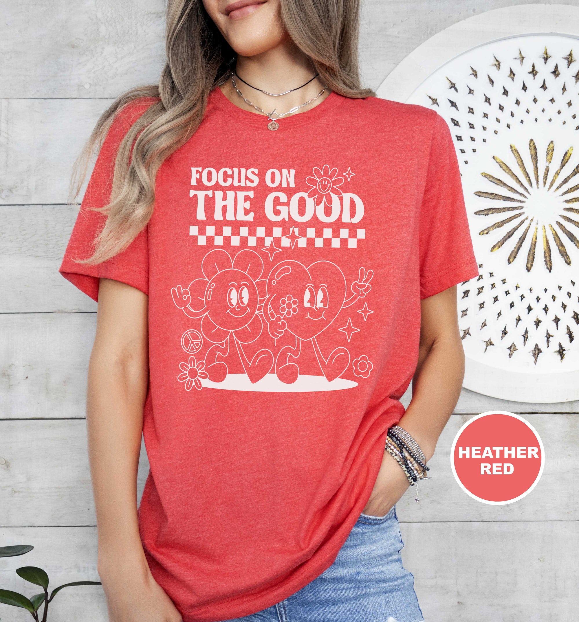 TShirt Unisex Vintage Boho Feel Good Design Tee 