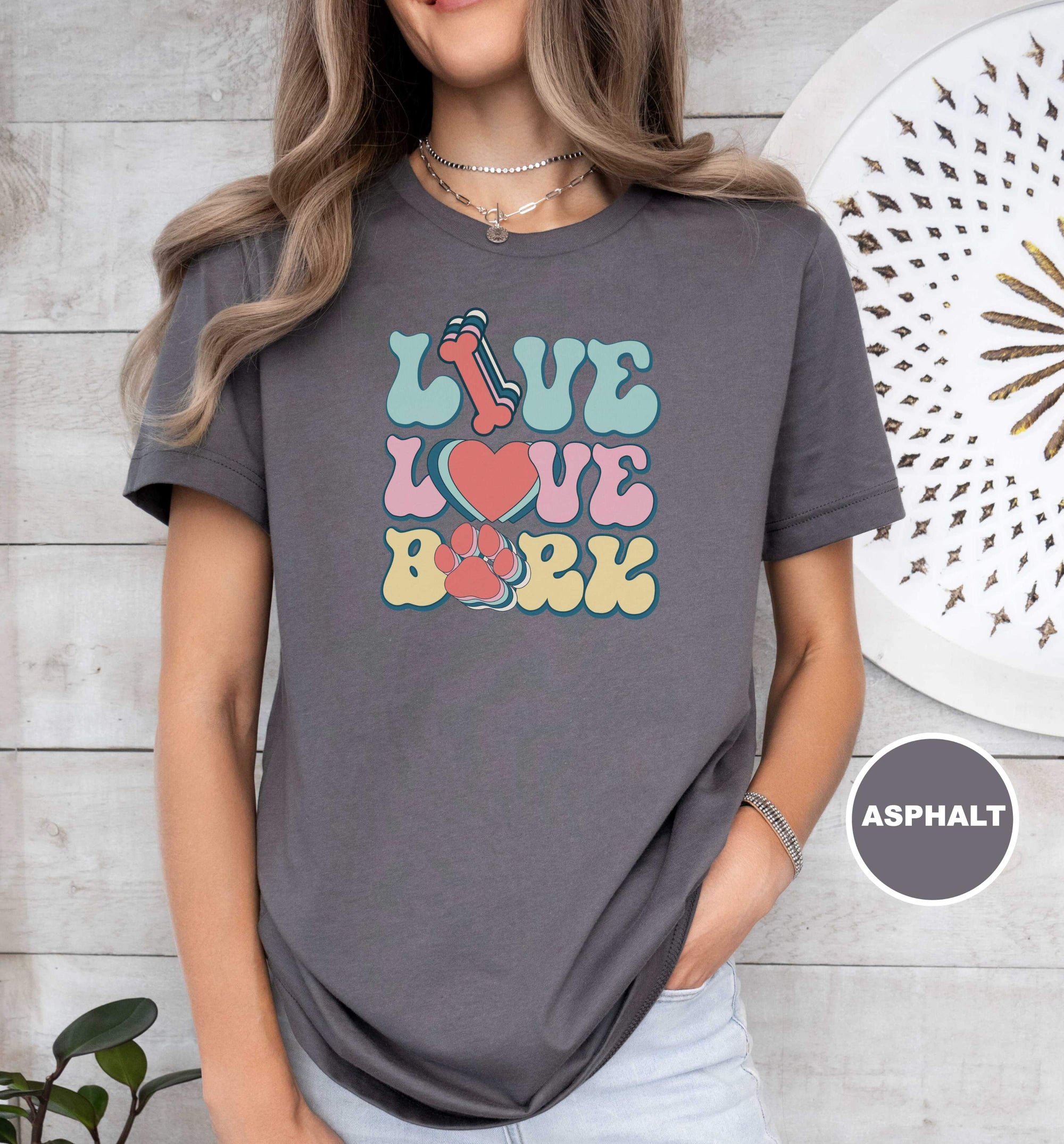 Live Love Bark Retro T-Shirt