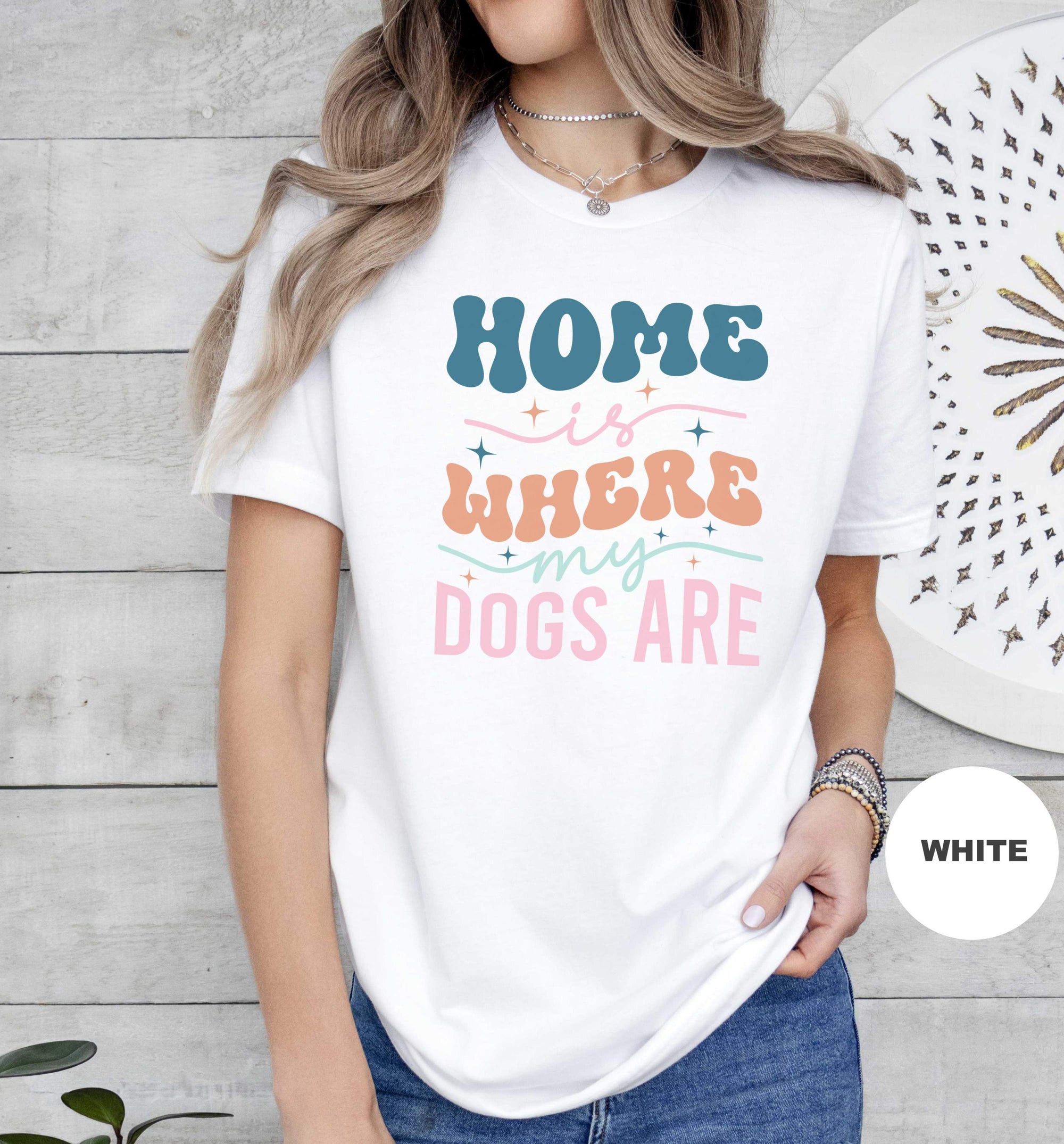 Home is Where my Dogs are Retro T-Shirt