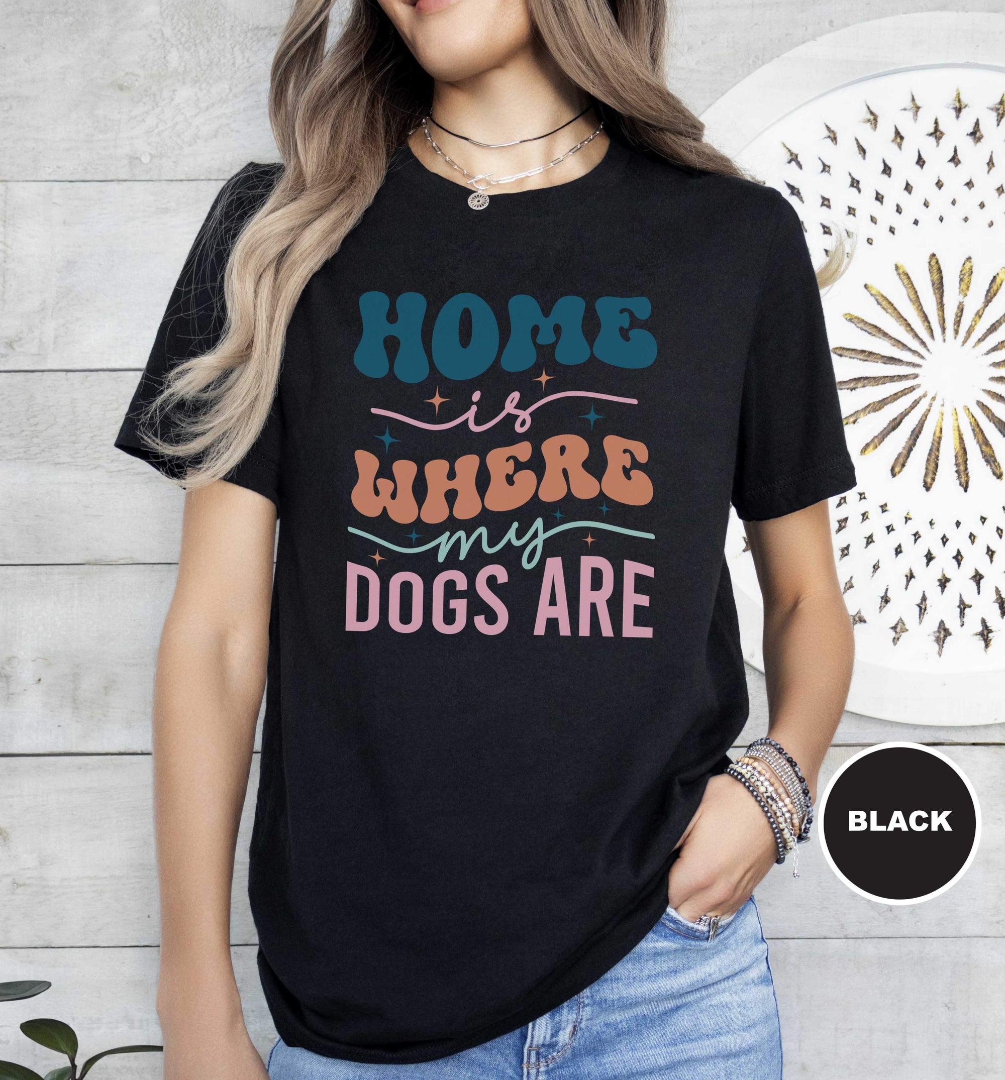 Home is Where my Dogs are Retro T-Shirt