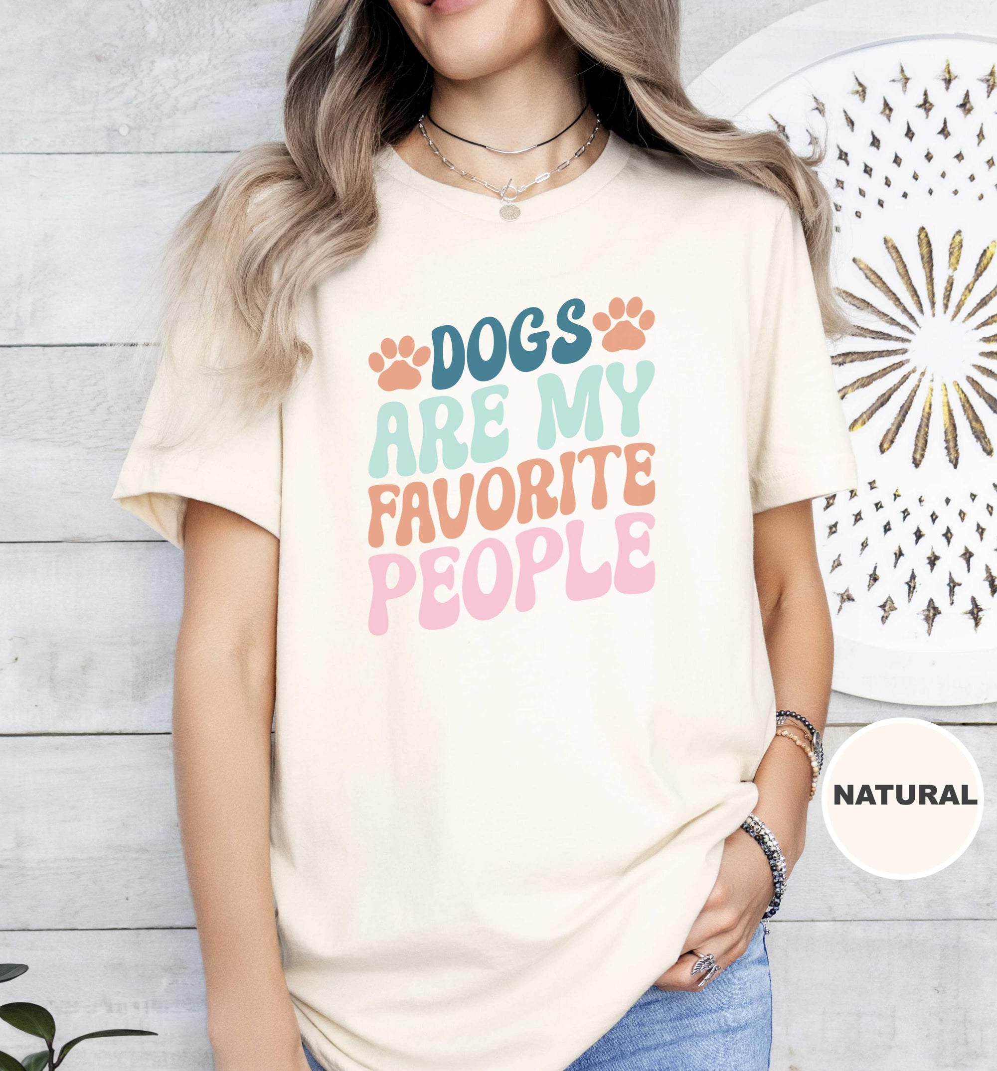 Dogs Are My Favorite People Retro T-Shirt