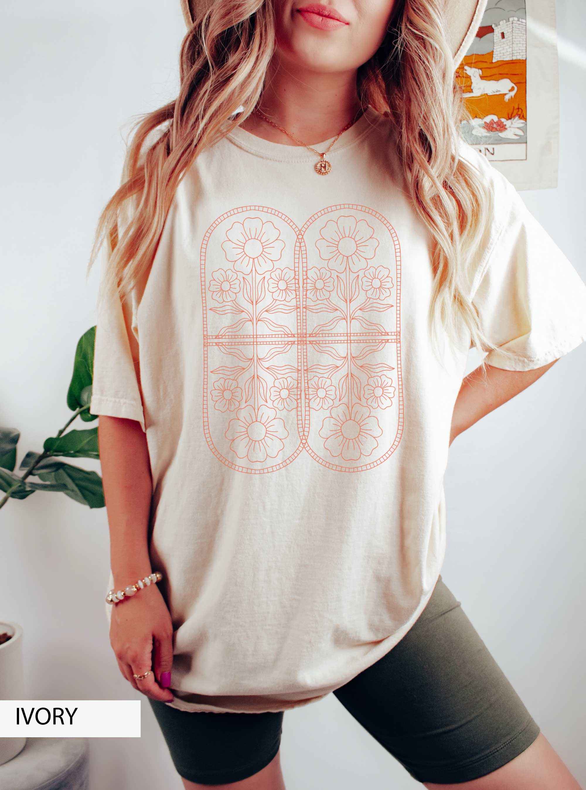 TShirt Unisex Vintage Boho Feel Good Design Tee 